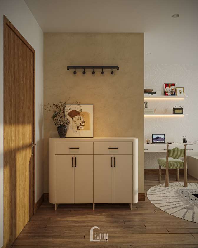 Thiết kế nội thất không gian phòng ngủ đẹp tại căn hộ The Zurich mang phong cách Modern Organic
